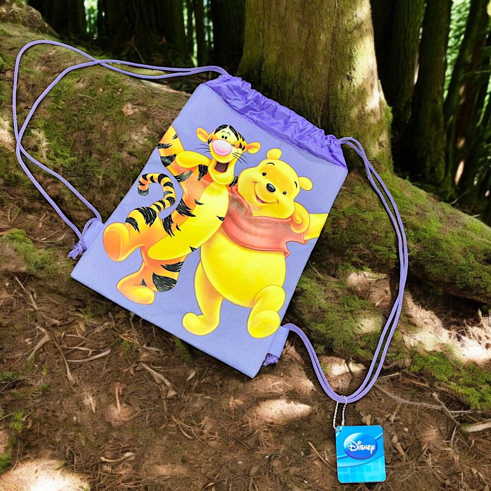 NWT! Shanghai Disneyland Winnie the Pooh & Tigger drawstring bag!